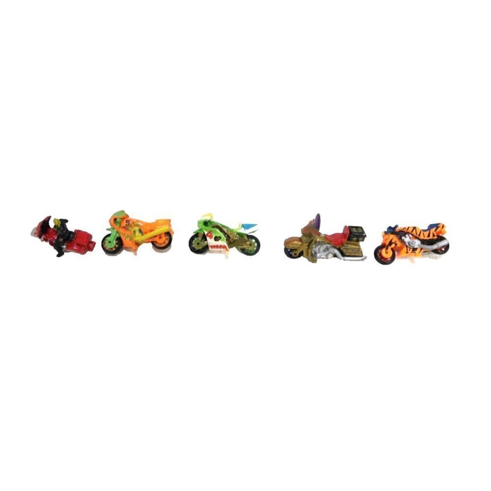MICRO MACHINES set of 5 tiny motorcycles toy vehicles